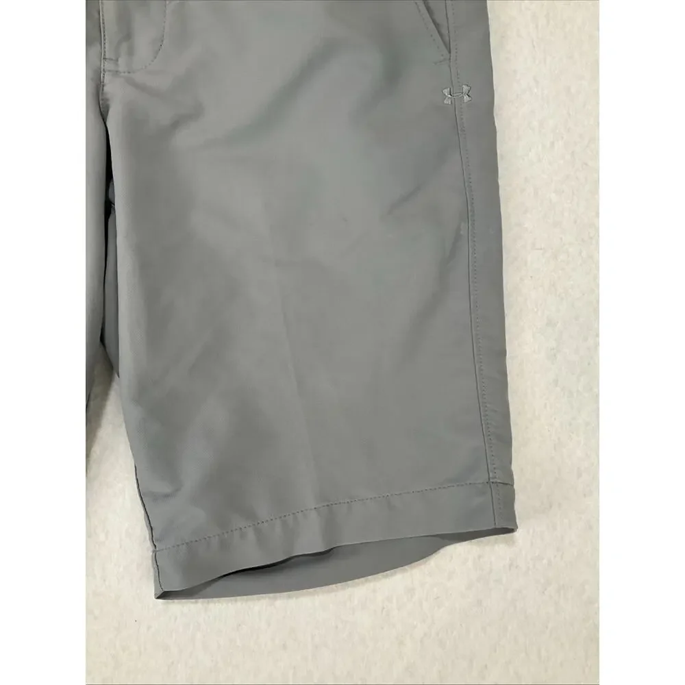 Under Armour Loose Fit Shorts Mens 30 Grey Golf Performance Stretch Waist flaws
